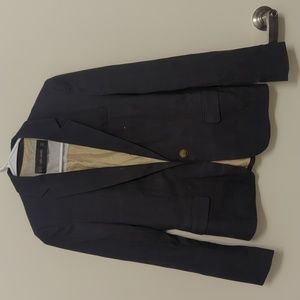 Zara XS Navy Blue and beige Blazer